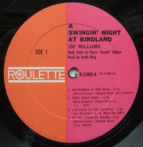 ◆ JOE WILLIAMS / A Swingin' Night at Birdland ◆ Roulette R-52085 ◆_画像3