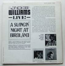 ◆ JOE WILLIAMS / A Swingin' Night at Birdland ◆ Roulette R-52085 ◆_画像2