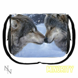 WOLF- messenger bag Muzzle Nuzzle / oo kami/./ Wolf /..../ man and woman use 