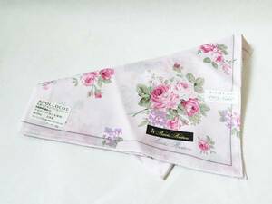 新品　百貨店商品　綿１００％　日本製　ピンク　バラ柄　スカーフ