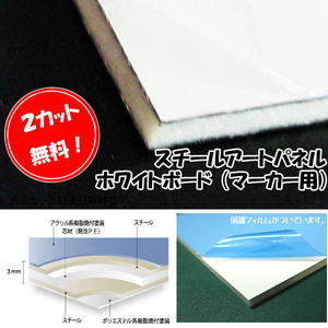 在庫処分 ホワイトボード マーカー用(両面) 3mm厚×418mmｘ910mm 1枚【宅配便L】