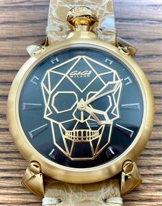 世界500本限定 GaGa MILANO 45MM 6014.01 S Bionic Skull Automatic 新品未使用品