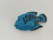 フィギュア　飾り　置物　海　魚　さかな　サカナ　青　黒　ブルー　メガネモチノウオ　めがねもちのうお　_画像2