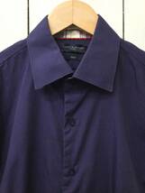 Tommy Hilflger トミーヒルフィガー 美品 長袖シャツ 袖ロゴ スリムフィット ワイシャツ メンズ41 16 L〜 紫系 他 良品綺麗_画像2
