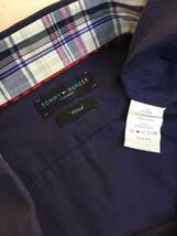 Tommy Hilflger トミーヒルフィガー 美品 長袖シャツ 袖ロゴ スリムフィット ワイシャツ メンズ41 16 L〜 紫系 他 良品綺麗_画像10