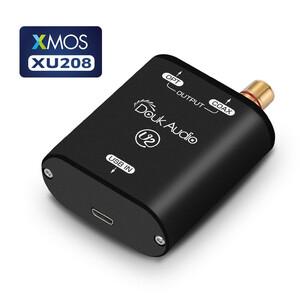 Douk Audio U2 USB コンバーター XMOS XU208 デジタル インターフェースTOSLINK COAX DSD 192KHz（JMQ230）