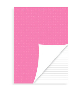 ファイロファックス　システム手帳　リフィル　ノートパッド　ピンク　A5 Refill PerfRuled Notepad White pink icon cover