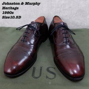 Johnston & Murphy Heritage Cap Toe Shoes 1990s Size10.5D ジョンストンアンドマーフィー ヘリテージ キャップトゥシューズ 革靴 古靴