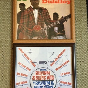 Blues ブルース　LP ジャケット　ポスター　2枚　額縁付き Bo Diddley Rhythm & Blues Stars