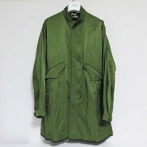 送料無料 定価5.9万 新品 YSTRDY'S TMRRW SATIN PACIFISM COAT S オリーブ イエスタデイズトゥモロー サテン ミリタリー モッズ コート 