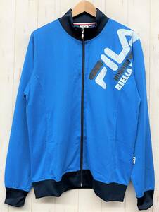 FILA filler * high‐necked full Zip mesh speed . cloth jacket jumper M size blue navy training running jo silver g