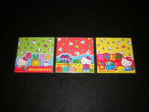  Showa Retro 1976 the first period Sanrio HELLO KITTY Hello Kitty origami gaily colored paper 3 sack set unopened goods Kitty Chan 