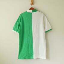 FILA ポロシャツ カラーブロック 白×グリーン UXL (t-291)_画像2