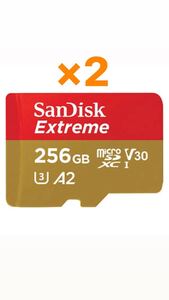 SanDisk microSDカード 256GB Extreme A2(2個)