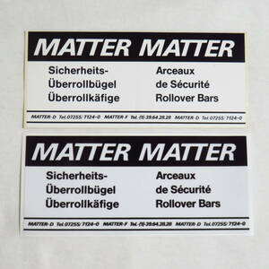 #MATTERmata- roll cage sticker replica goods 2 pieces set Porsche 911 930 964 993 #