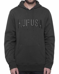 HUF Team Logo Pullover Hoodie Black S パーカー