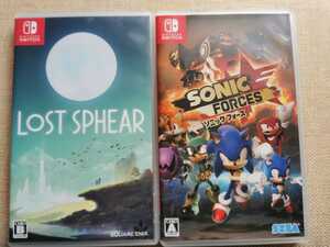 Nintendo Switch ソフト lost sphear、ソニック フォース 中古