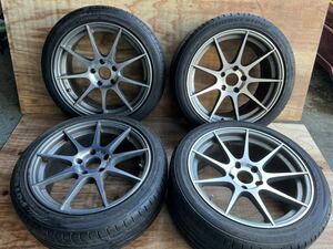 18インチホイール 4本セット 18×8J PCD120 5穴 ET34 ET40 225/45/18 255/40/18 RFTタイヤ ブリヂストン ポテンザ POTENZA S001 BMW ベンツ