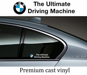 海外 限定品 送料込み BMW Ultimate driving machine car graphic decal Stickerステッカーデカール 2枚セット 30cm ブラック　ステッカー