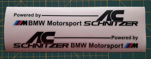 海外　限定品　送料込み BMW AC Schnitzer Decal Sticker ミラー ステッカー シール デカール 2枚セット ブラック 15cm × 2cm　ステッカー