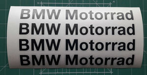 海外　限定品　送料込み BMW Motorrad window side body decal sticker ステッカー シール デカール 4枚セット 15cm ブラック　ステッカー