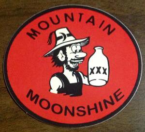 海外　限定品　送料込み MOONSHINE MOUNTAIN RAT ROD HOT ROD STICKER DECAL ホットロッド ステッカー シール デカール 10cm　ステッカー