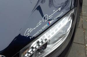 海外　限定品　送料込み BMW Street Racing body side decal sticker ステッカー シール デカール 2枚セット シルバー 46cm　ステッカー