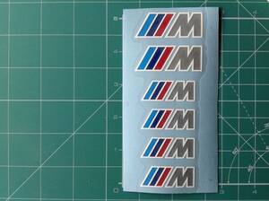 海外　限定品　送料込みBMW M tech Brake Caliper Decal Stickersディスクブレーキ ステッカー シルバー/ホワイト 6枚セット 　ステッカー