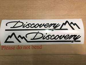 海外　限定品 送料込みLANDROVER DISCOVERYMountain Decal Stickerランドローバーステッカーシール2枚セット280mm x 45mm ブラック　　　　