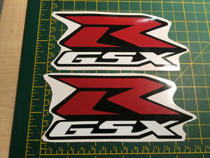 海外　限定品　送料込み GSXR Graphics Sticker Decal ステッカー シール デカール バイク 2枚セット 150mm x 64mm レッド　ステッカー