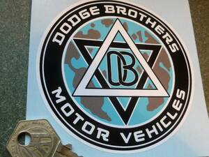 海外　限定品　送料込み Dodge Brothers Motor Vehicles Decal Sticker ダッジ ステッカー シール デカール 2枚セット 100mm　ステッカー