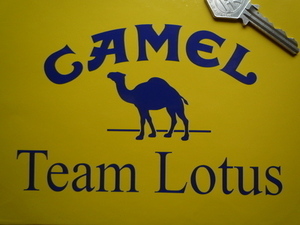 海外　限定品　送料込み Camel Team Lotus Decal Sticker キャメル カッティング ステッカー ダークブルー 150mm × 95mm　ステッカー