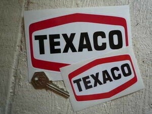 海外　限定品　送料込み 　Texaco Plain Text Logo ロゴ テキサコ 150mm 2枚セット　ステッカー