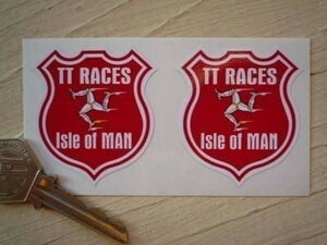 海外　限定品　送料込み マン島TTレース TT Races Isle of Man MANX 50mm 2枚セット　　ステッカー