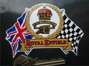 海外　限定品　送料込み ROYAL ENFIELD Flag Sticker Decal ロイヤルエンフィールド ステッカー シール デカール 95mm x 65mm　ステッカー