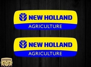 海外　限定品　送料込み ニューホランド トラクター New Holland Tractor 200mm 2枚セット　ステッカー