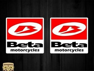 海外　限定品　送料込み 　 ベータ レーシング BETA RACING MOTORCYCLES 50mm 2枚セット　ステッカー