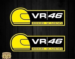 海外　限定品　送料込み 　バレンティーノ・ロッシ ROSSI RIDERS ACADEMY VR46 50mm 2枚セット　　　ステッカー