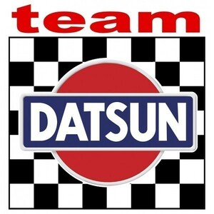 海外　限定品　送料込み 　ダットサン チーム DATSUN TEAM チェッカー 75mm　ステッカー