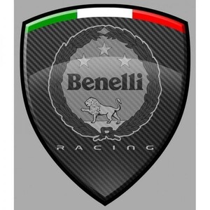 海外　限定品　送料込み ベネリ レーシング イタリア シールド BENELLI Racing 150mm　ステッカー