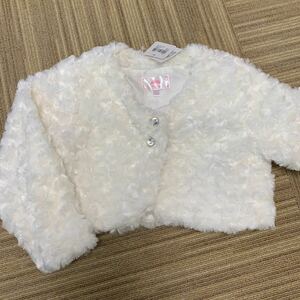  new goods ma The way z110cm long sleeve bolero white white cardigan 