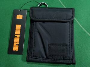 * Headporter black view ti nylon material out coin pocket attaching 2. folding purse wallet mat black unused * tag attaching!!!*