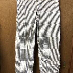 TENDER Co. テンダー TYPE 133 BIAS CUT TREWS バイアスカット トリューズ ヒッコリーストライプ シンチバック アイボリー ブルー 3 英国製