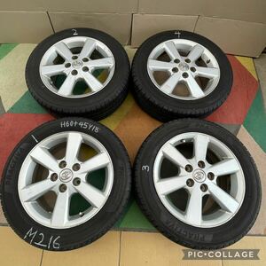 商品番号216トヨタ純正16インチホイール205/55R16 PRACTIVAタイヤ4本セット 16x6.1/2 トヨタ純正ホイール オフセット 45 バリ山