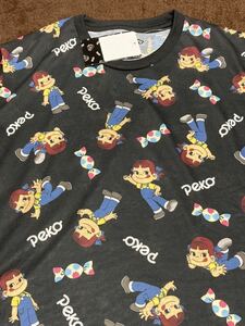 【Mサイズ】新品 ペコちゃん ぺこちゃん 総柄 不二家 ミルキー peko FUJIYA Tシャツ 企業 ぺこ ペコ ノベルティ b