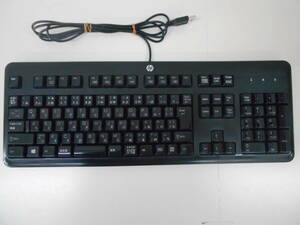 【☆PC-12】中古品/HP/PC用 USB キーボード/日本語106キーフルレイアウト　ブラック　動作確認済◇◆【HK】