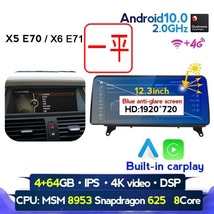 Android 12/13 12.3インチ X5 E70 F15 X6 E71 F6用 Carplay アンドロイドナビ BMW 取付業者を紹介する可能_画像1