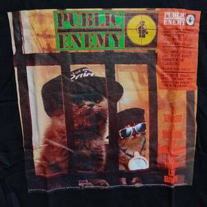 パブリック・エナミー Public Enemy 黒XL 猫とロック名盤 Tシャツ　送料無料☆彡新品◇