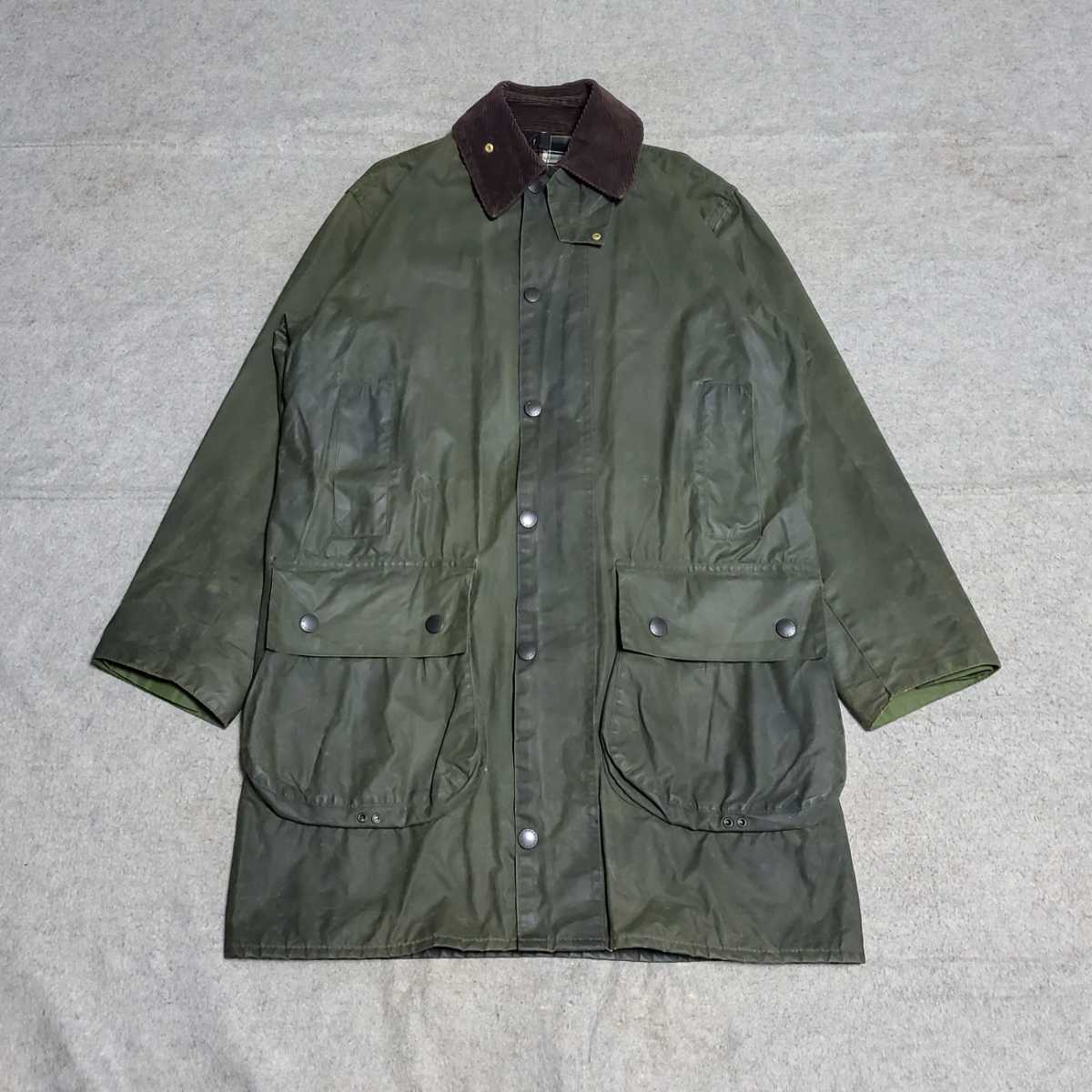 80s 2クラウン 希少サイズ 32 バブアー ボーダー セージ Barbour