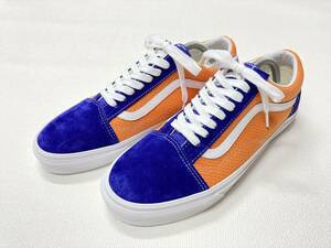 VANS OLD SKOOL 青xオレンジ系 スエード US9.5 (27.5cm相当) オールドスクール バンズ アメリカ企画限定!!